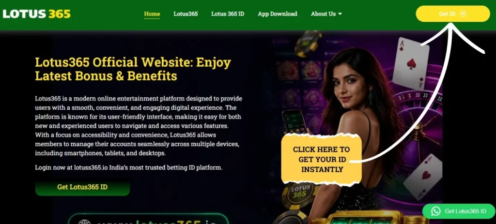 direction to get lotus365 id