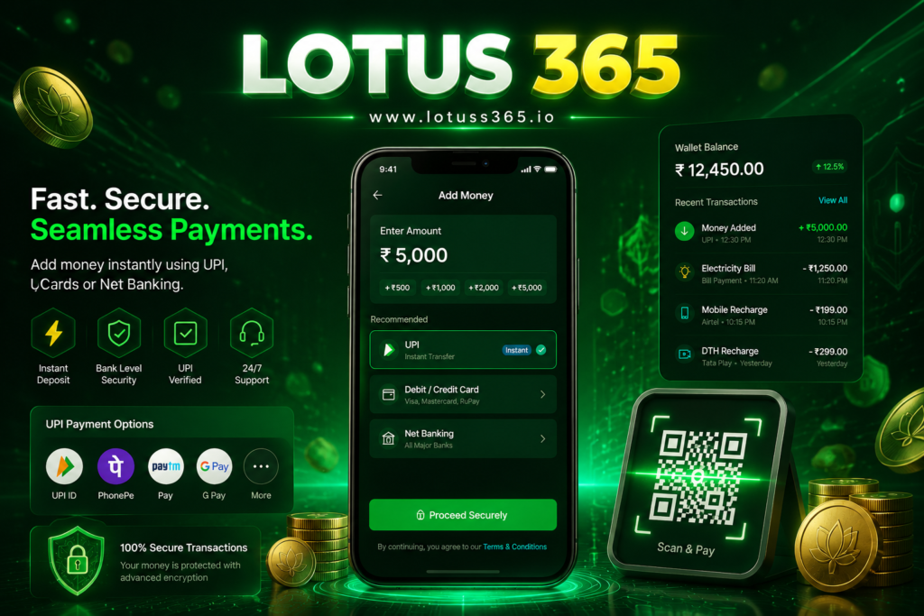 lotus365 deposit bonus india