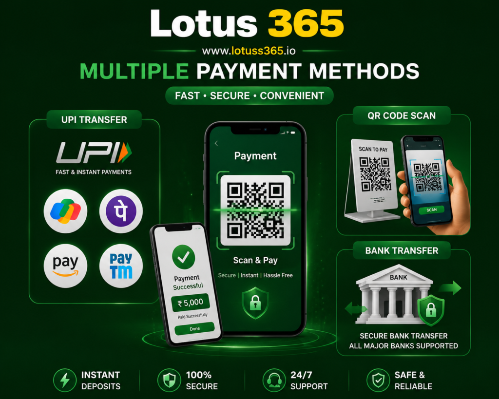 lotus365 deposit bonus india