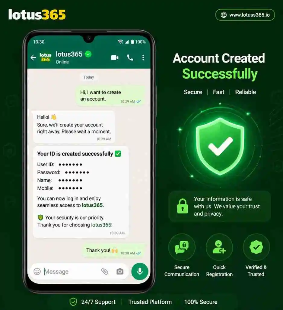 lotus365 whatsapp number registration