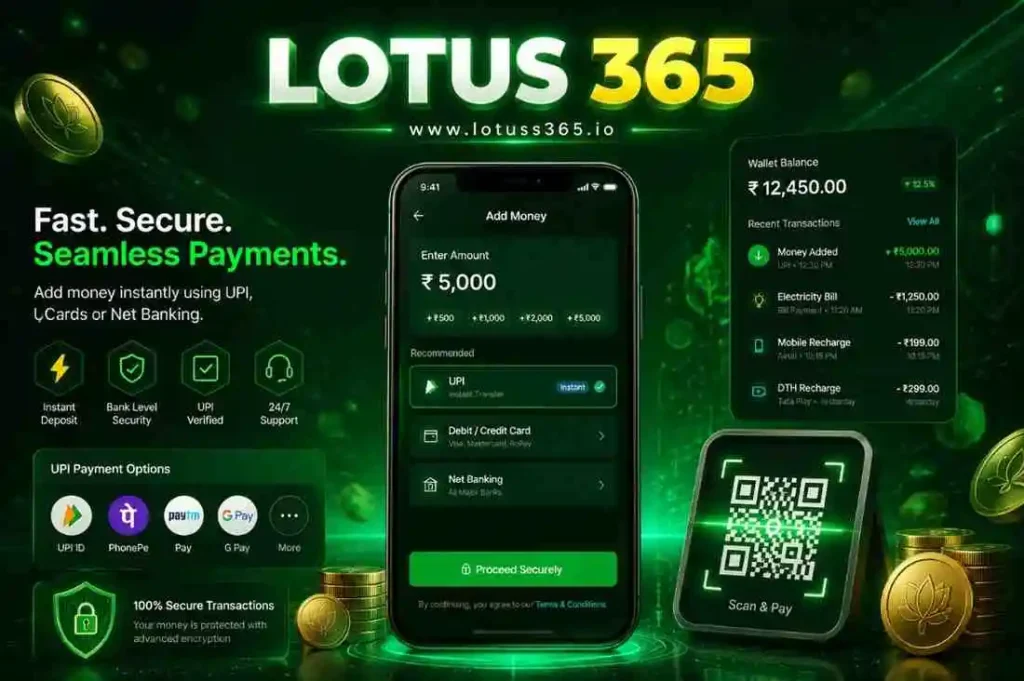 lotus365 deposit bonus india