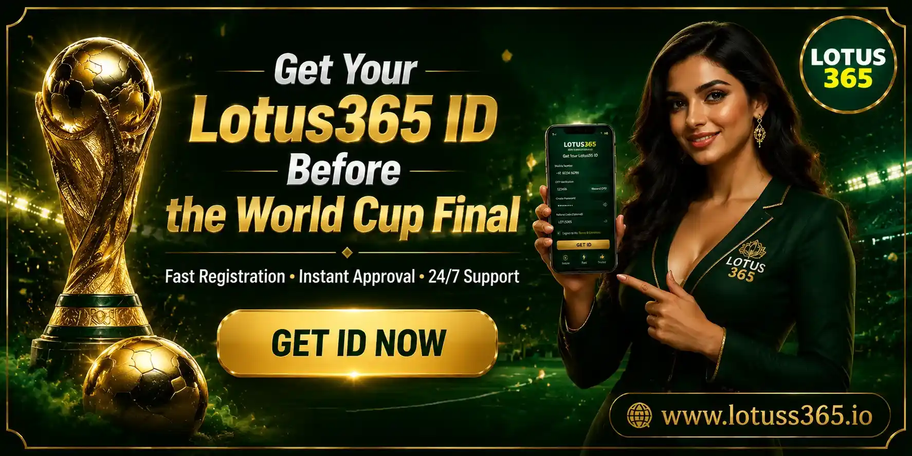 Get your Lotus365 ID before the FIFA World Cup 2026 Final with fast registration