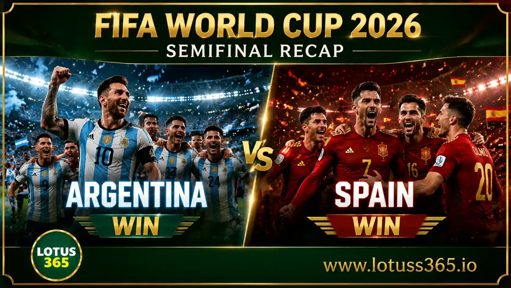 Argentina beat England and Spain beat France to reach the FIFA World Cup 2026 Final